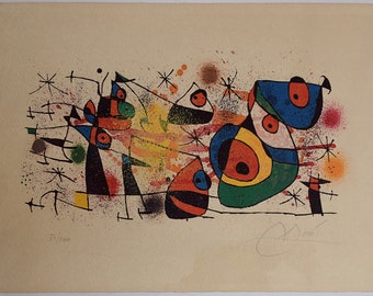 Joan Miró Lithographie signée