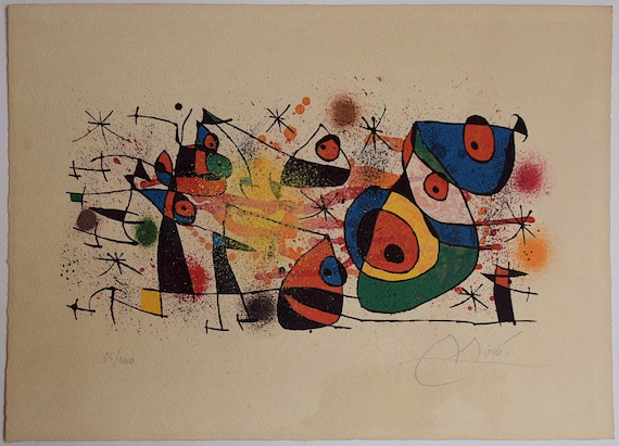 JOAN MIRO LITHOGRAPHE 4冊セット　★ Joan Miró Lithograph Signed - Etsy