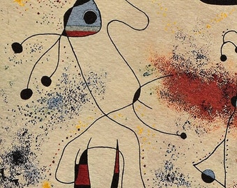 希少！Joan MIRO ジョアン・ミロのオリジナル エッチング　美品 ジョアン・ミロ、エッチング、限定版、アートプリント、抽象芸術