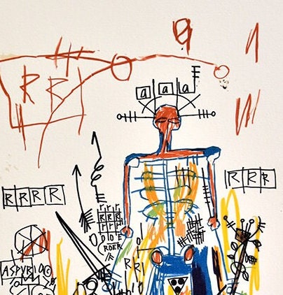 特価　ジャン ミシェル バスキア SAMO 板 原画 手書　画廊認識票 サイン入 Jean-Michel Basquiat（ジャン ミシェル バスキア） Untitled (Skull