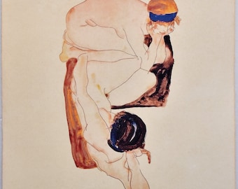 Egon Schiele litografiutgåva signerad