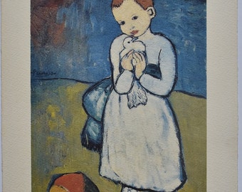 パブロ・ピカソ「鳩」1982年 - マリーナ・ピカソ・エステート直筆