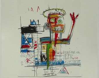 JEAN-MICHEL BASQUIAT Eau-forte signée