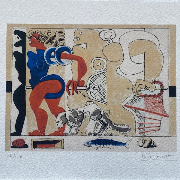 Set Of 3 Le Corbusier Exhibition Art Retro Vintage Wall Art