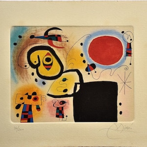 Joan Miró, Acquaforte, Edizione limitata, Arte, Arte astratta