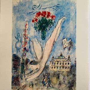 Marc Chagall Litografia a tiratura limitata su carta arches