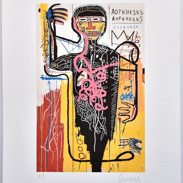 JEAN-MICHEL BASQUIAT Lithographie Edition signiert