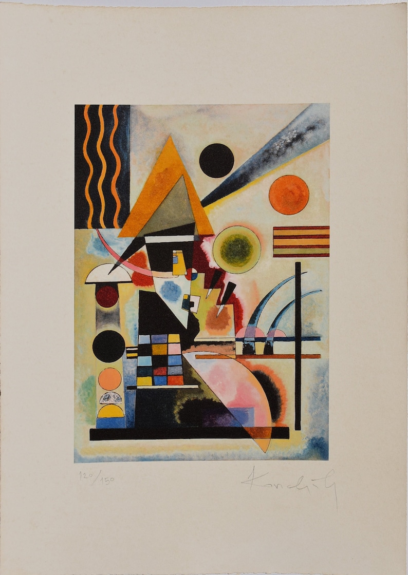 Wassily Kandinsky, Lithograph, Signed, Limited edition, Art Print, Kandinsky image 1