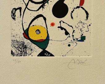 ジョアン・ミロ、エッチング、限定版、アートプリント、抽象芸術