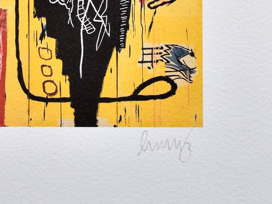 Lithographie Jean-Michel Basquiat - Signée, Numérotée /180 - Avec COA Originale