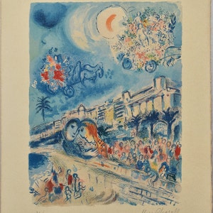 Litografia di Marc Chagall in edizione limitata su carta Arches