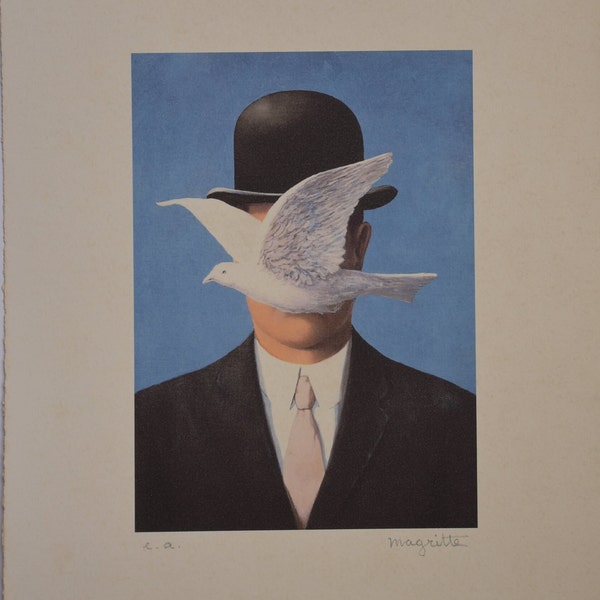 René Magritte Lithographie signierte Limitierte Auflage