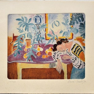 Henri Matisse, Etching, Engraving, Art print, Limited Edition