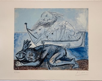 パブロ・ピカソ「鳩」1982年 - マリーナ・ピカソ・エステート直筆