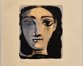 Pablo Picasso, Eau-forte sur papier Arches, Impression d'art, Édition limitée