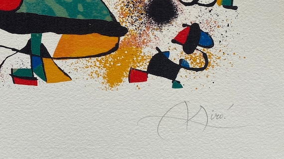 ジョアン・ミロ　オリジナル　リトグラフ ジョアン・ミロ ノーサイン・15 抽象画 絵画 リトグラフ 版画