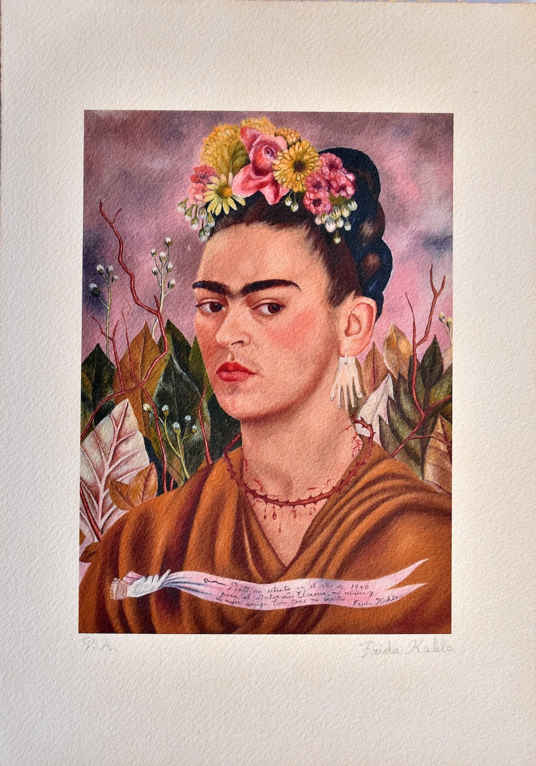 Frida Kahlo Lithograph Limited Edition Signed Art - Etsy