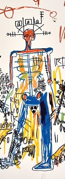 希少 バスキア 1997年製 絵 カラーリトグラフ シリアル入り バスキア
