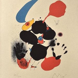 Joan Miró Lithograph Limited edition Art print Abstract Miró
