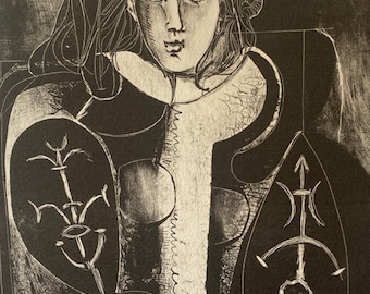 パブロ・ピカソ「シルヴェット・ダヴィッド2世の肖像」サイン