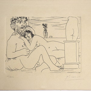 Pablo Picasso Etsning Limited Edition signerad