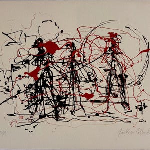 Jackson Pollock, Litografia, Firmata, Edizione limitata, Arte