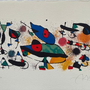 Joan Miró Lithograph Limited edition Art Abstract Miró