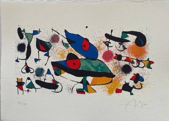 ジョアン・ミロ　オリジナル　リトグラフ ジョアン ミロ(MIRO Joan)『リトグラフⅠ』よりPL,4 絵画買取・販売の