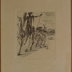 SALVADOR DALI Etching Engraved signed on Arches paper