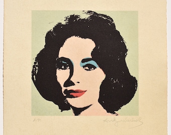 Andy Warhol Lithograph Limited Edition AP Elisabeth Taylor
