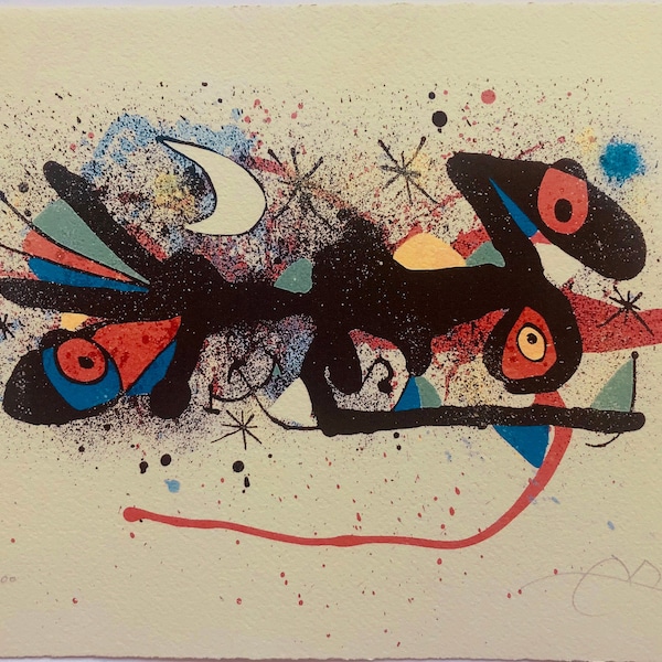 Joan Miró Lithographie signiert