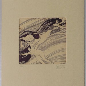Gustav Klimt, Etching, Art, Limited Edition
