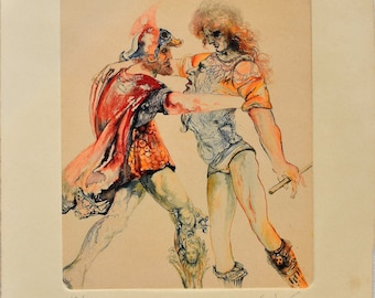 Salvador Dali, Radierung, Radierung, Kunstdruck, Limitierte Auflage