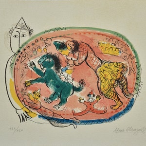Litografia di Marc Chagall in edizione limitata su carta Arches