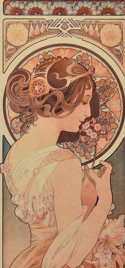 Alphonse Mucha 「四つの時・昼の輝き」 lithograph Alphonse Mucha 「四つの時・昼の輝き」 lithograph