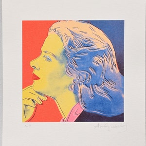 Andy Warhol Grace Kelly Lithograph signed on a Limited edition