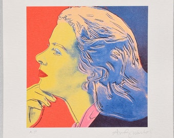 Litografía de Grace Kelly de Andy Warhol firmada en edición limitada