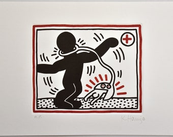 Grabado de Keith Haring (A.P.) Edición impresa artística