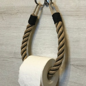 Toilet paper holder,Toilet roll holder,TP Holder, Bathroom Decor, Toilet paper holder rope