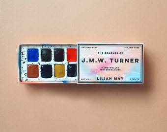 J.M.W. TURNER'S COLOURS SET Handmade watercolours, Eco Friendly, Plastic-Free