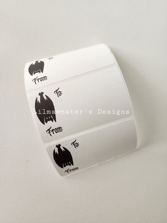 Bat Gift Tag Stickers, Spooky Gift Tags, Goth Christmas Gift Tags, Birthday Gift Tags