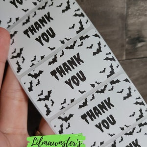 Thank You Bat Stickers, Spooky Business Stickers, Packaging Supplies, Happy Mail Stickers