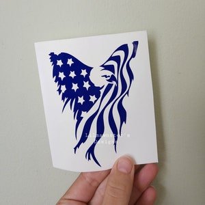 Distressed Eagle Flag Decal, Bumper Sticker
