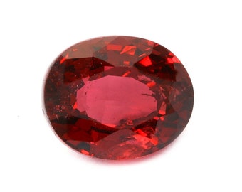 0.85ct Red Spinel Natural Gemstone | Oval 6x5mm | Red Loose Stone | Making for Jewelry | Gift for Her | VKEW72