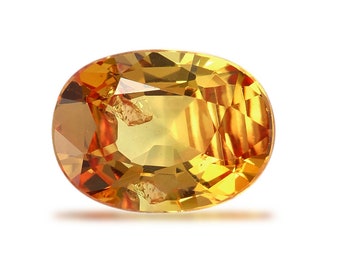 0.75Cts Songea Orange Sapphire | Oval Shape | Natural Gemstone | Orange Stone | September Birthstone | For Jewelry | Gift for her | (DGCI70)