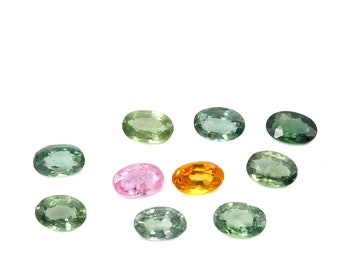 10Pcs 4.20Cts Multi Sapphire Oval | Natural Gemstone | September Birthstone | Making for Jewelry | Gift for her | (PRGC47)
