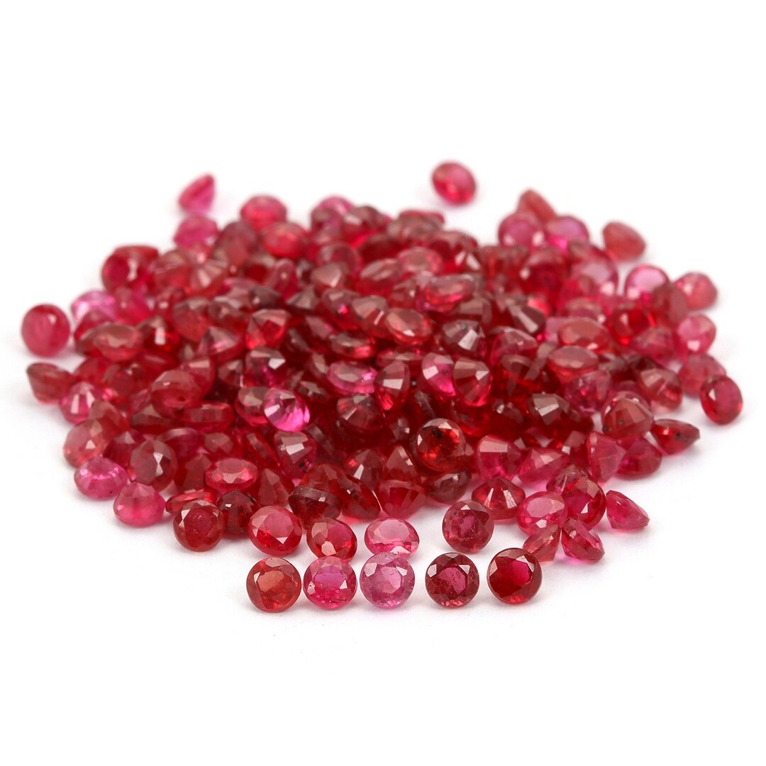 Real Ruby Gemstone Round 3x3mm Natural Gemstone July Etsy