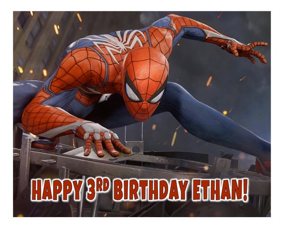 12 cupcake toppers Spiderman round icing sheet personalised topper