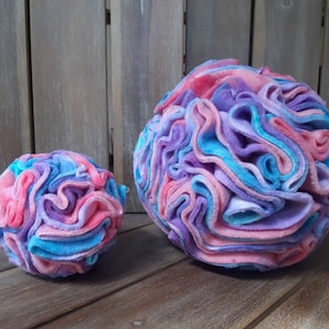Snuffle Ball, Cotton Candy tie dye Interactive Puzzle Treat Dispenser, Treat Ball, Busy Dog, Treat Holder, Hide Treats, Pet Training,