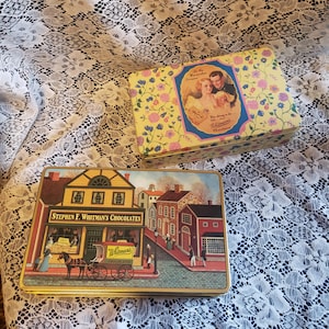 Vintage tins, Storage tins, Whitman tins, Metal tins, Cookie tins, Gift tins, Tins, Collectible tins, Vintage storage, Unique tins,